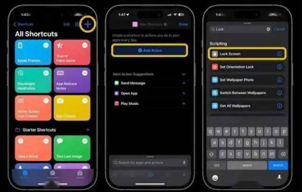 汉川苹果14锁屏维修店分享iPhone14升级iOS16.4后如何创建锁屏快捷方式 
